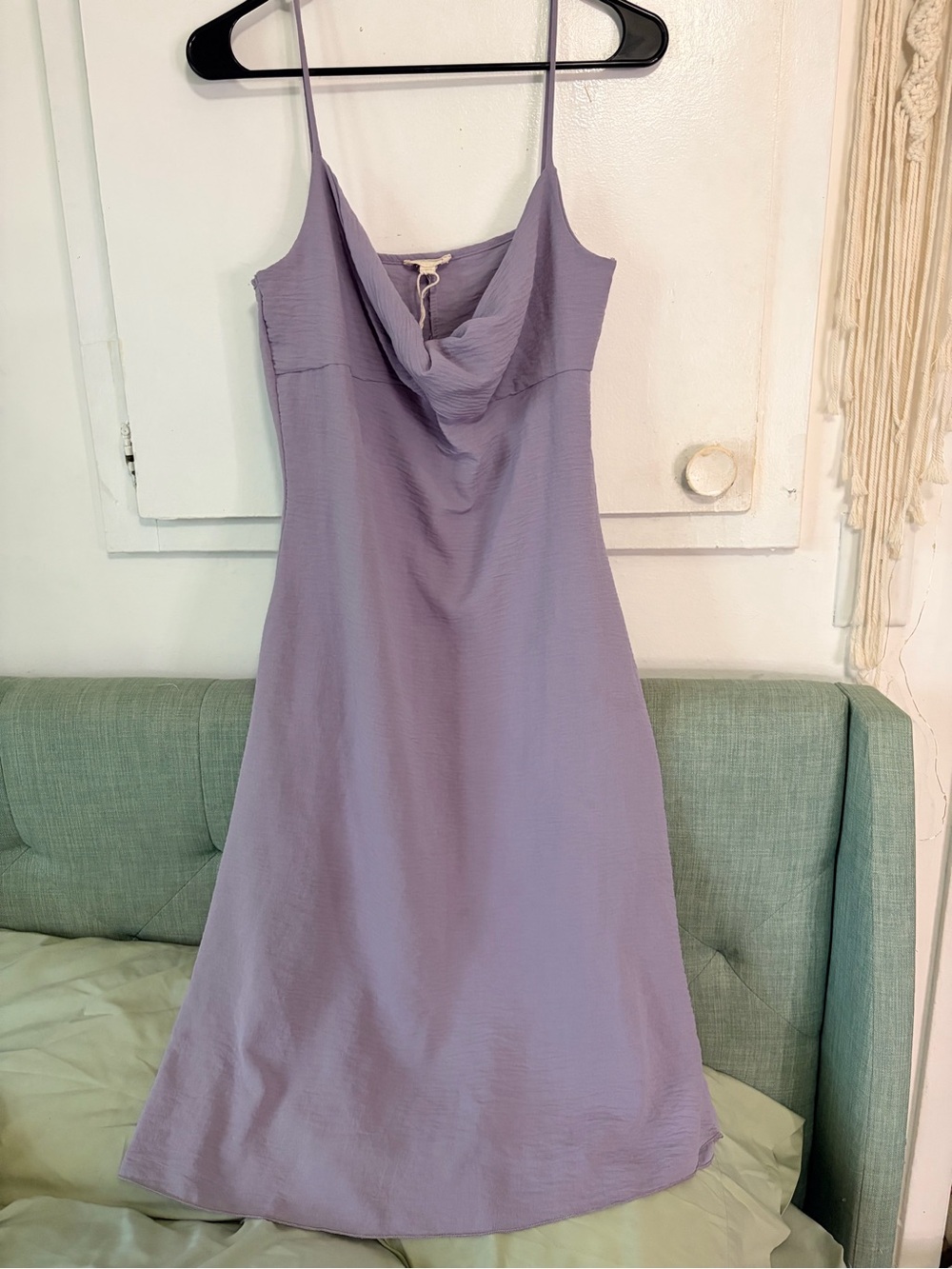 See You Monday Lilac Cowl Neck Midi Slip Dress